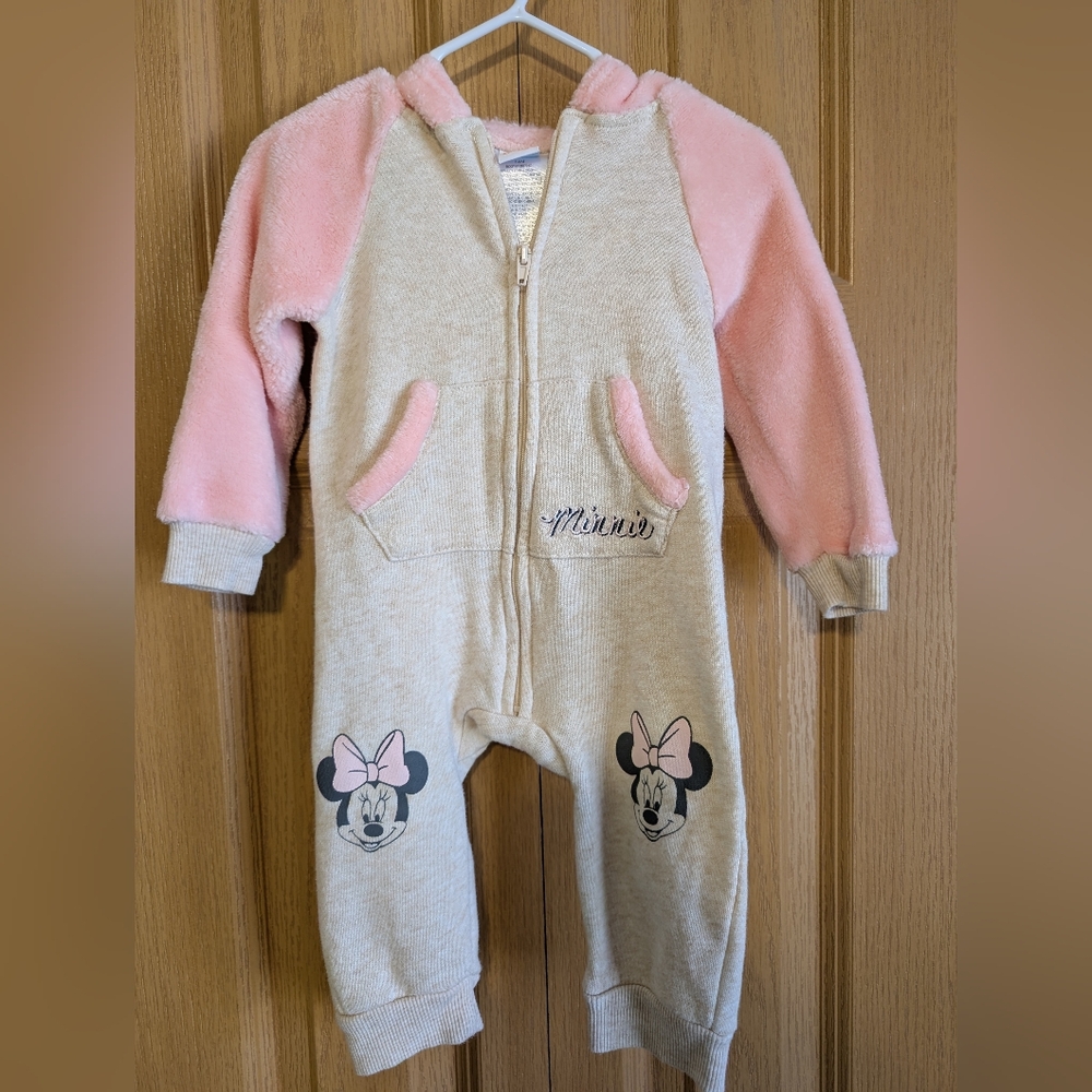 Disney Baby Minnie Mouse Pink and Cream Kids One Piece 12 Month